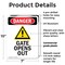 Signmission Gate Opens Out, 7 in W x Rectangle, Plastic OS-2PACK-DS-P-710-V-1722 - alternate 3